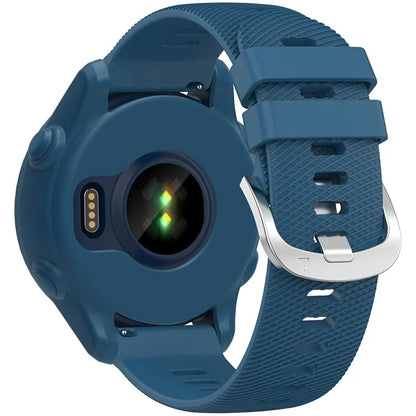 For Garmin Forerunner 255 / Forerunner 265 Cross-Texture Silicone Band with Watch Case