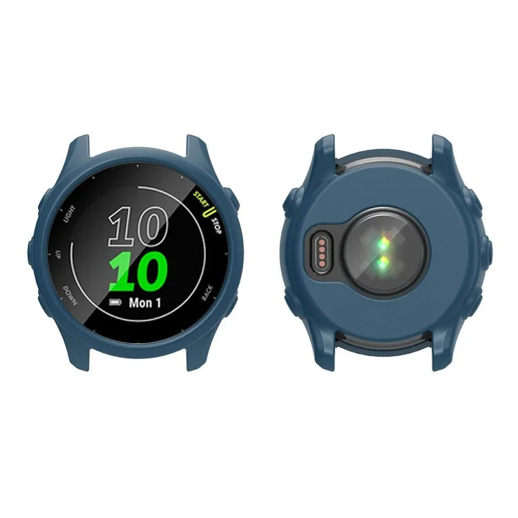 For Garmin Forerunner 255 / Forerunner 265 Cross-Texture Silicone Band with Watch Case