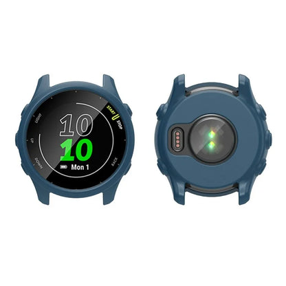 For Garmin Forerunner 255 / Forerunner 265 Cross-Texture Silicone Band with Watch Case