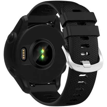 For Garmin Forerunner 255 / Forerunner 265 Cross-Texture Silicone Band with Watch Case