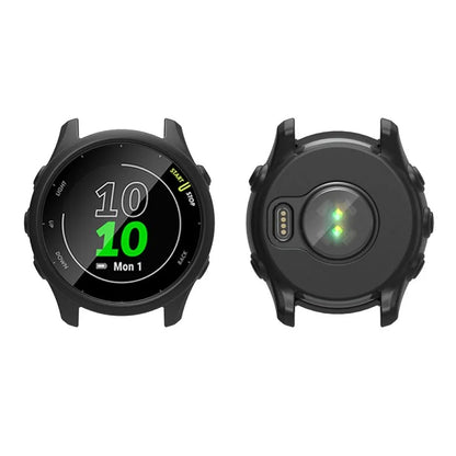 For Garmin Forerunner 255 / Forerunner 265 Cross-Texture Silicone Band with Watch Case