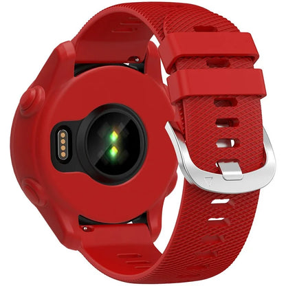 For Garmin Forerunner 255 / Forerunner 265 Cross-Texture Silicone Band with Watch Case