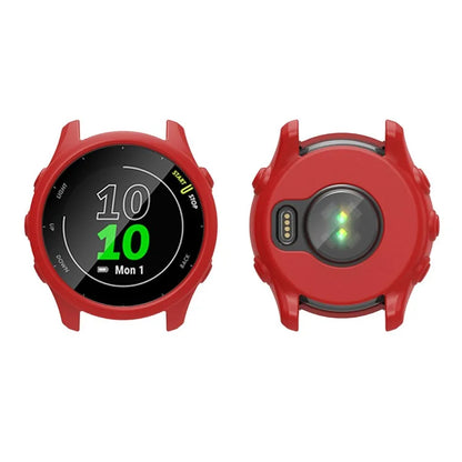 For Garmin Forerunner 255 / Forerunner 265 Cross-Texture Silicone Band with Watch Case