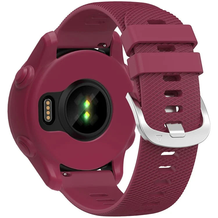 For Garmin Forerunner 255 / Forerunner 265 Cross-Texture Silicone Band with Watch Case