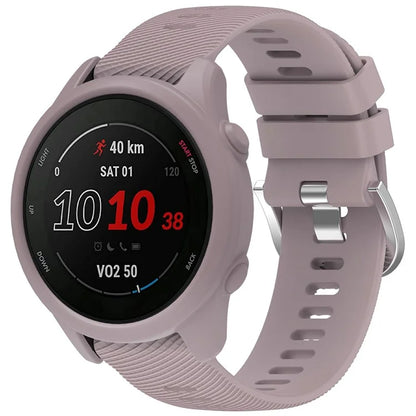For Garmin Forerunner 255 / Forerunner 265 Cross-Texture Silicone Band with Watch Case
