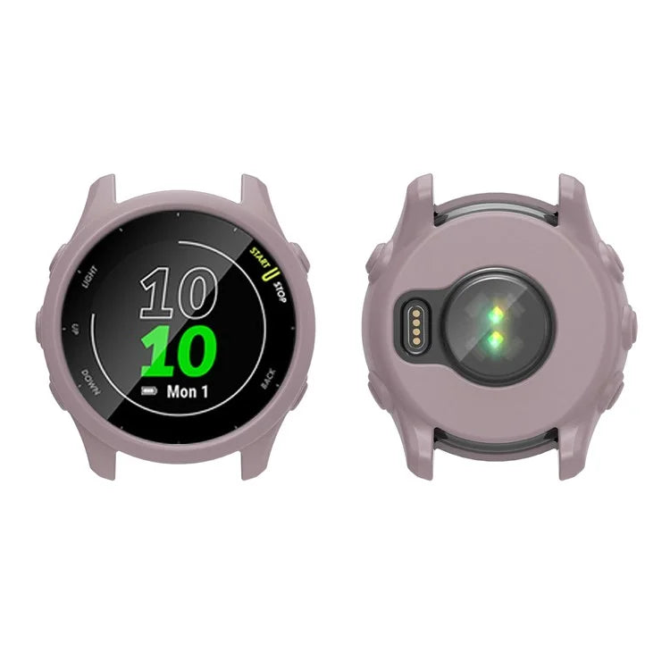 For Garmin Forerunner 255 / Forerunner 265 Cross-Texture Silicone Band with Watch Case