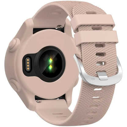 For Garmin Forerunner 255 / Forerunner 265 Cross-Texture Silicone Band with Watch Case