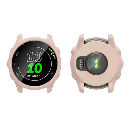 For Garmin Forerunner 255 / Forerunner 265 Cross-Texture Silicone Band with Watch Case