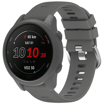 For Garmin Forerunner 255 / Forerunner 265 Cross-Texture Silicone Band with Watch Case