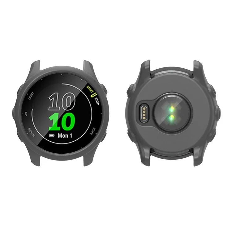 For Garmin Forerunner 255 / Forerunner 265 Cross-Texture Silicone Band with Watch Case