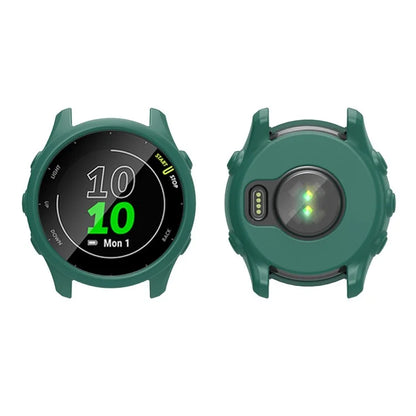 For Garmin Forerunner 255 / Forerunner 265 Cross-Texture Silicone Band with Watch Case