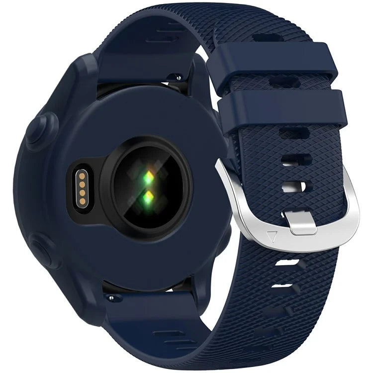 For Garmin Forerunner 255 / Forerunner 265 Cross-Texture Silicone Band with Watch Case