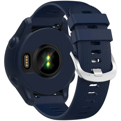 For Garmin Forerunner 255 / Forerunner 265 Cross-Texture Silicone Band with Watch Case