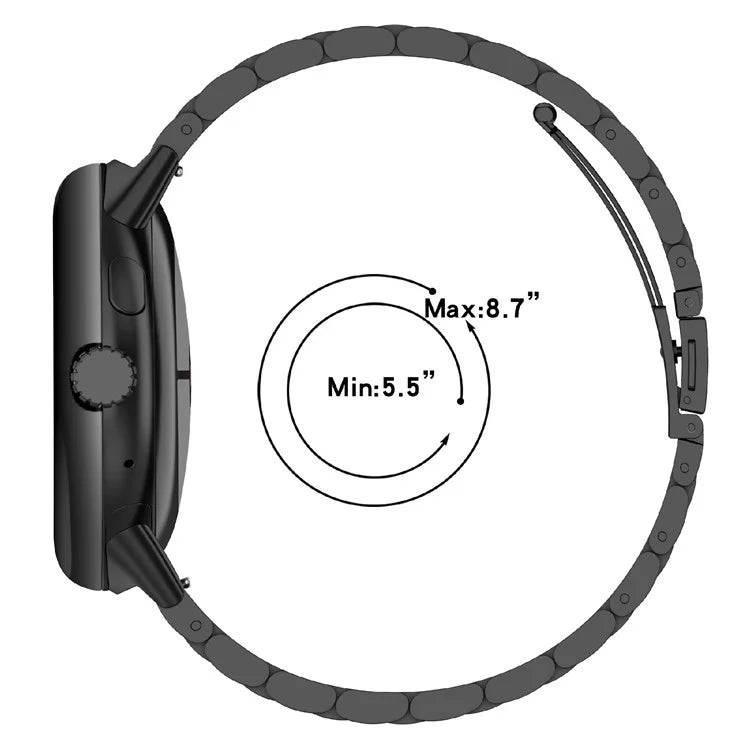 For Google Pixel Watch 3 41mm / Watch 2 / Pixel Watch Strap Replacement Stainless Steel Watch Band - Black