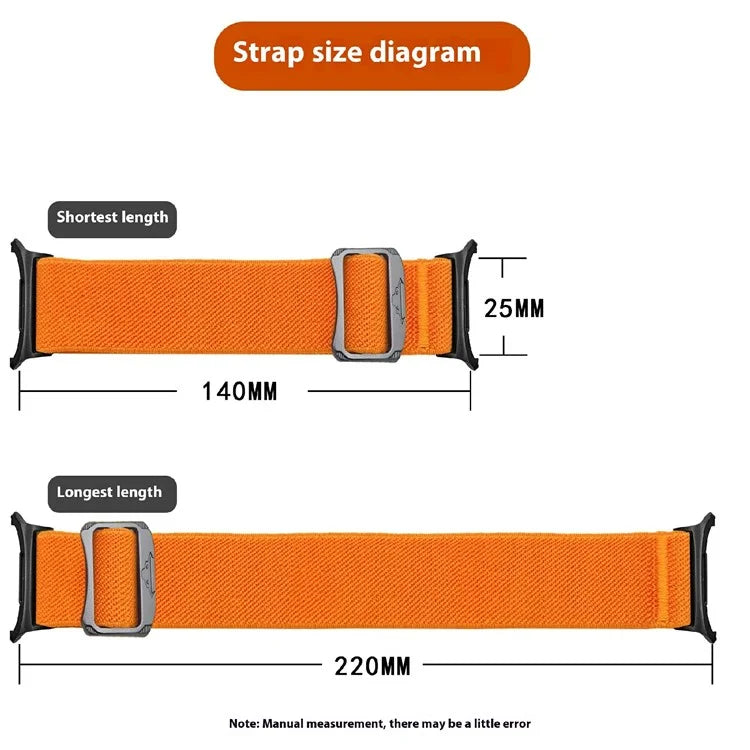 For Samsung Galaxy Watch Ultra 47mm Nylon Strap Elastic Replacement Watch Band