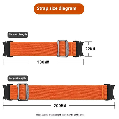 Nylon Strap for Samsung Galaxy Watch FE 40mm / Watch7 / Watch6 / Watch 5 / Watch4 Elastic Band