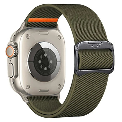 Nylon Strap for Apple Watch Series 10 42mm /  9 8 7 41mm / SE (2023) SE (2022) SE 6 5 4 40mm / 3 2 1 38mm Elastic Band
