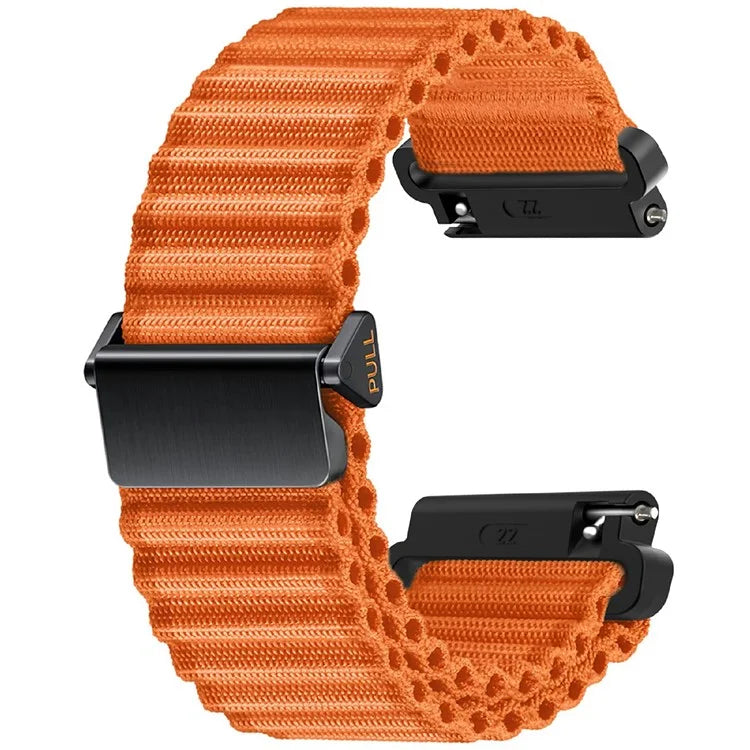 For Huawei Watch GT 3 42mm / GT 3 Pro 43mm Watch Strap 20mm Wave Design Nylon Wrist Band