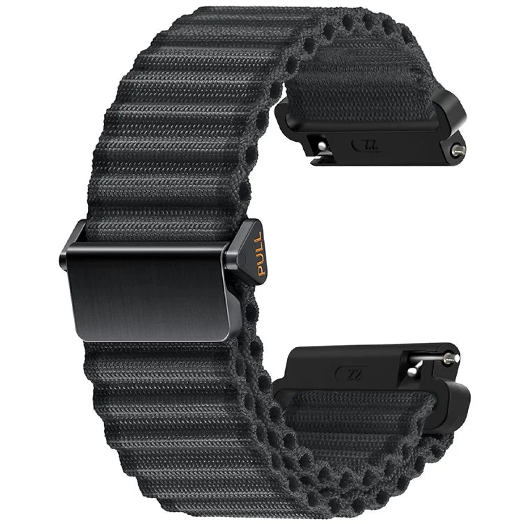 22mm Nylon Band for Huawei Watch 4 / 4 Pro / GT 4 46mm Wave Design Watch Strap