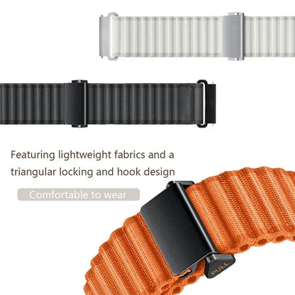 For Huawei Watch GT 4 41mm / Garmin Venu 3S Watch Strap 18mm Wave Design Nylon Wrist Band