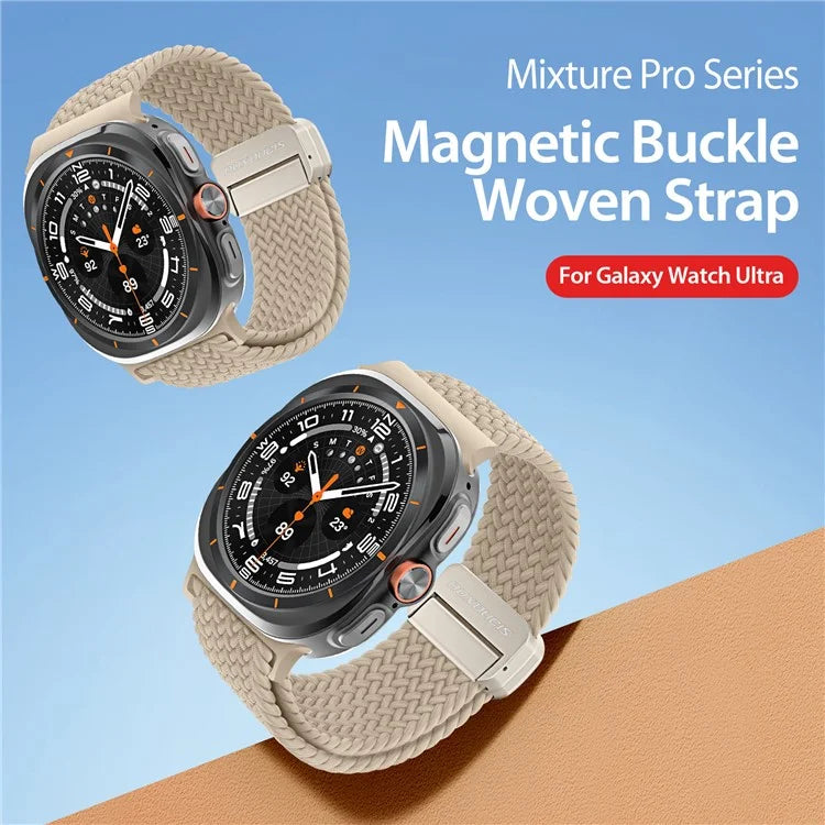 DUX DUCIS Mixture Pro Series For Samsung Galaxy Watch Ultra 47mm Nylon Braided Watch Band Magnetic Strap