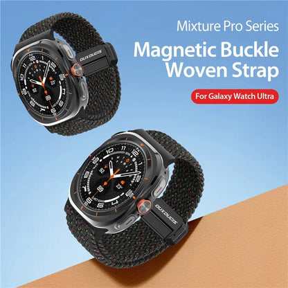 DUX DUCIS Mixture Pro Series For Samsung Galaxy Watch Ultra 47mm Nylon Braided Watch Band Magnetic Strap