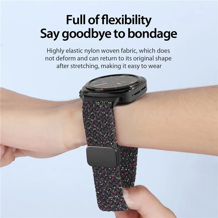 DUX DUCIS Mixture Pro Series For Samsung Galaxy Watch Ultra 47mm Nylon Braided Watch Band Magnetic Strap