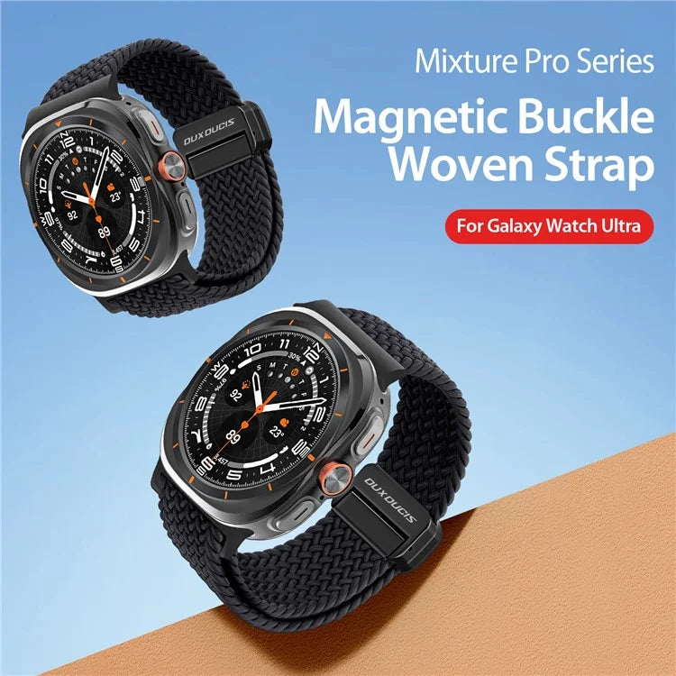 DUX DUCIS Mixture Pro Series For Samsung Galaxy Watch Ultra 47mm Nylon Braided Watch Band Magnetic Strap