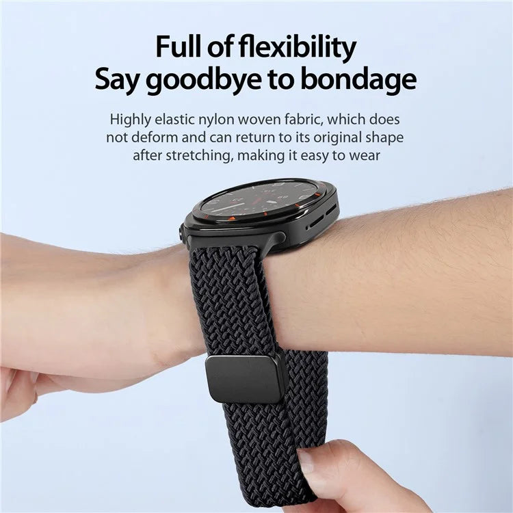 DUX DUCIS Mixture Pro Series For Samsung Galaxy Watch Ultra 47mm Nylon Braided Watch Band Magnetic Strap