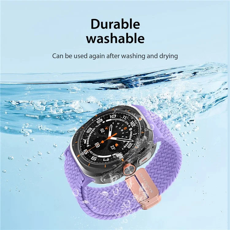 DUX DUCIS Mixture Pro Series For Samsung Galaxy Watch Ultra 47mm Nylon Braided Watch Band Magnetic Strap