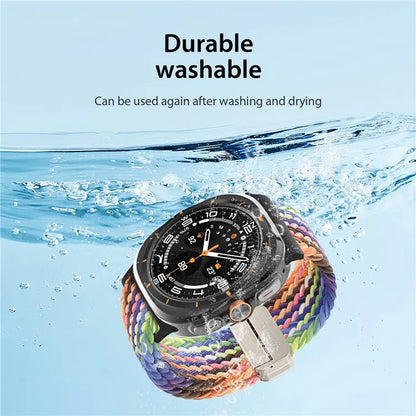DUX DUCIS Mixture Pro Series For Samsung Galaxy Watch Ultra 47mm Nylon Braided Watch Band Magnetic Strap