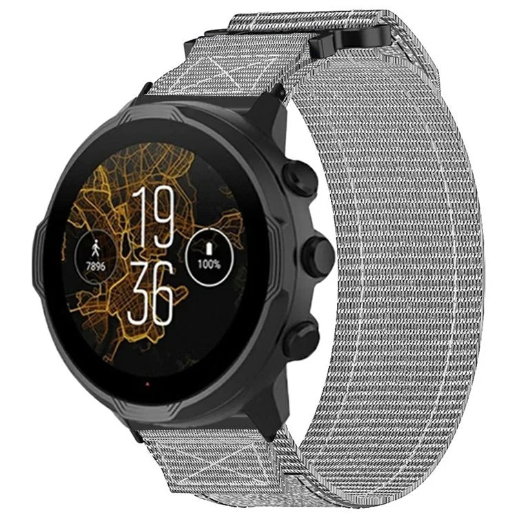 For Suunto 9 / 7 / Spartan Sport Wrist HR Baro Nylon Watch Band 24mm Loop Fastener Strap