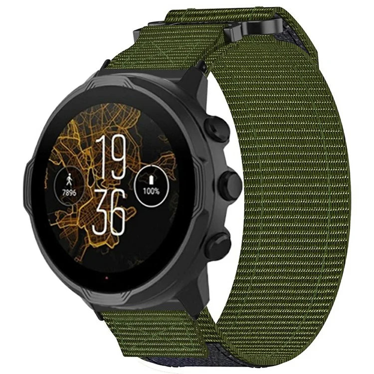 For Suunto 9 / 7 / Spartan Sport Wrist HR Baro Nylon Watch Band 24mm Loop Fastener Strap