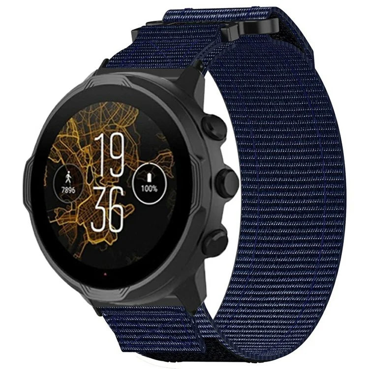 For Suunto 9 / 7 / Spartan Sport Wrist HR Baro Nylon Watch Band 24mm Loop Fastener Strap