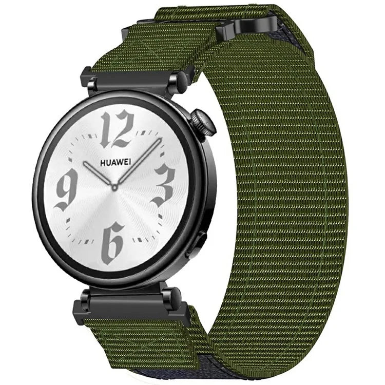 For Huawei Watch GT 4 41mm / Garmin Venu 3S Nylon Watch Band 18mm Loop Fastener Strap