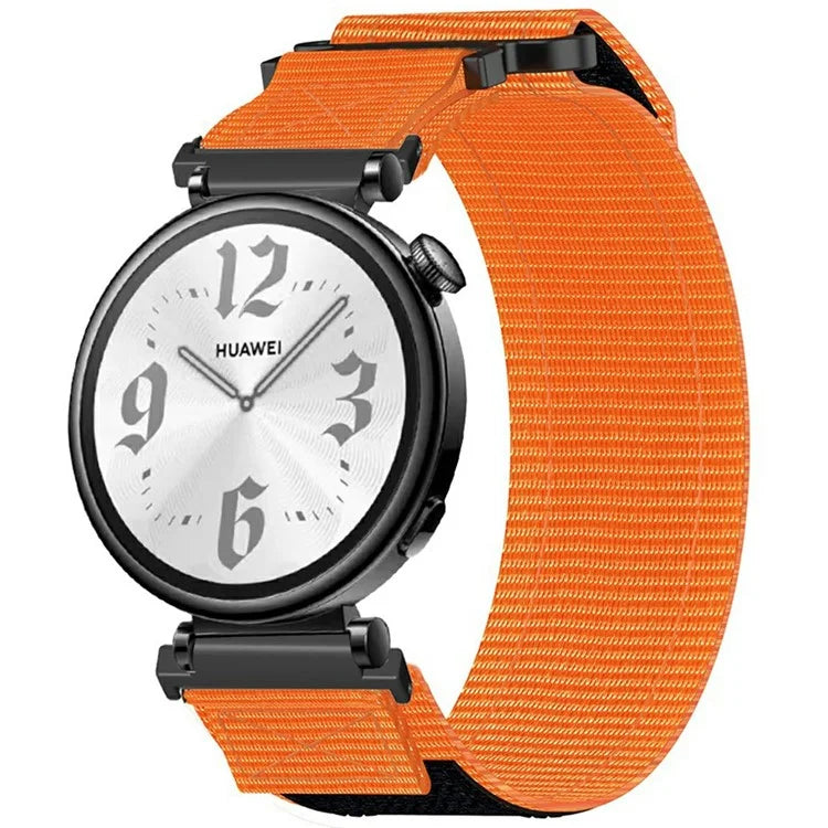For Huawei Watch GT 4 41mm / Garmin Venu 3S Nylon Watch Band 18mm Loop Fastener Strap