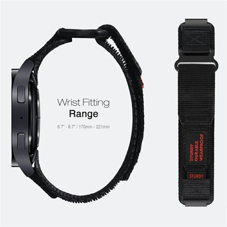 For Huawei Watch GT 4 41mm / Garmin Venu 3S Nylon Watch Band 18mm Loop Fastener Strap