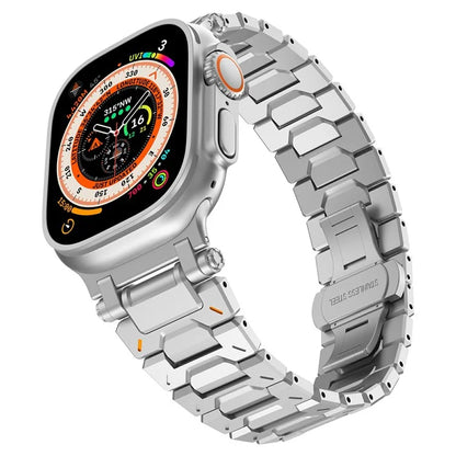 Strap for Apple Watch Series 10 46mm / Ultra 2 / Ultra 49mm / Series 9 8 7 45mm / SE (2023) SE (2022) SE 6 5 4 44mm / 3 2 1 42mm Stainless Steel Band