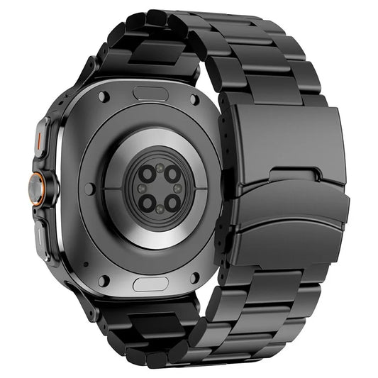 For Samsung Galaxy Watch Ultra 47mm Watch Band Titanium Alloy Three-Bead Wrist Strap