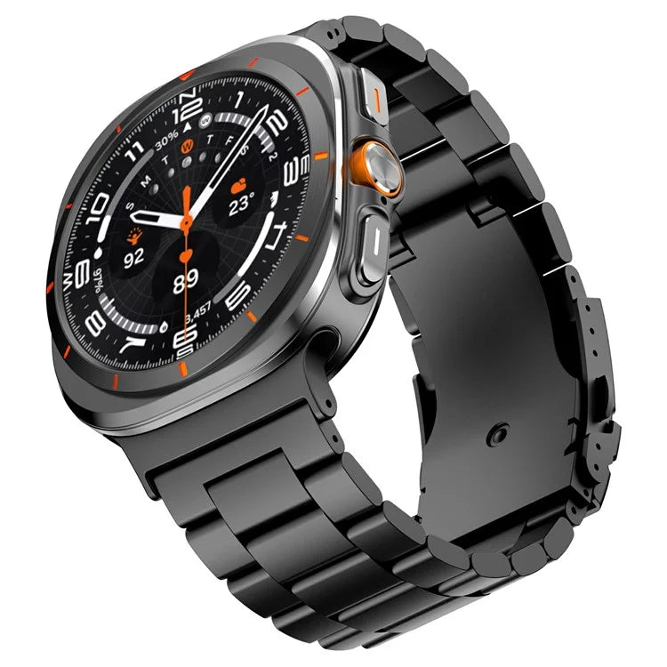 For Samsung Galaxy Watch Ultra 47mm Watch Band Titanium Alloy Three-Bead Wrist Strap
