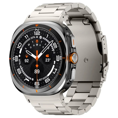 For Samsung Galaxy Watch Ultra 47mm Watch Band Titanium Alloy Three-Bead Wrist Strap