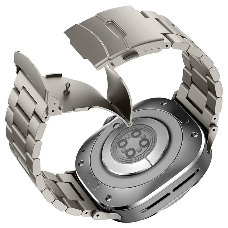 For Samsung Galaxy Watch Ultra 47mm Watch Band Titanium Alloy Three-Bead Wrist Strap