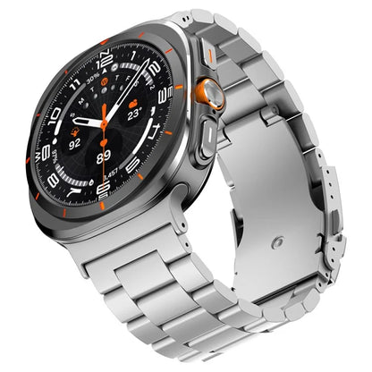 For Samsung Galaxy Watch Ultra 47mm Watch Band Titanium Alloy Three-Bead Wrist Strap