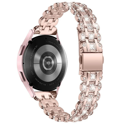 For Samsung Galaxy Watch7 44mm / 40mm Watch Band Rhinestone Decor Smart Watch Strap