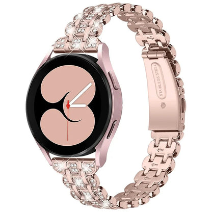 For Samsung Galaxy Watch7 44mm / 40mm Watch Band Rhinestone Decor Smart Watch Strap