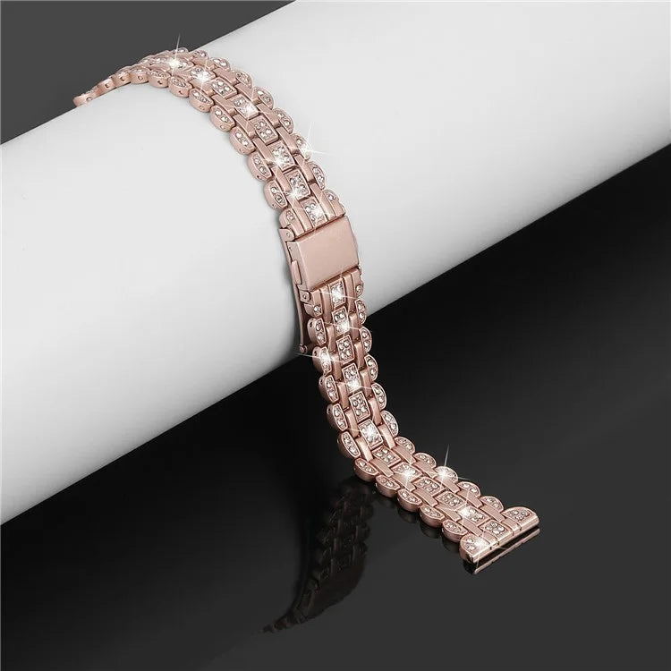 For Samsung Galaxy Watch7 44mm / 40mm Watch Band Rhinestone Decor Smart Watch Strap