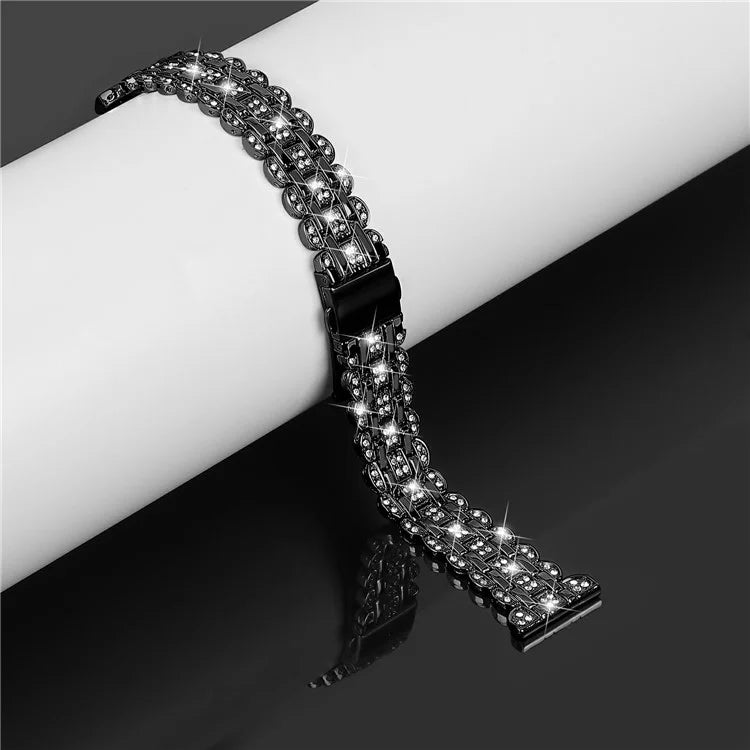 For Samsung Galaxy Watch7 44mm / 40mm Watch Band Rhinestone Decor Smart Watch Strap