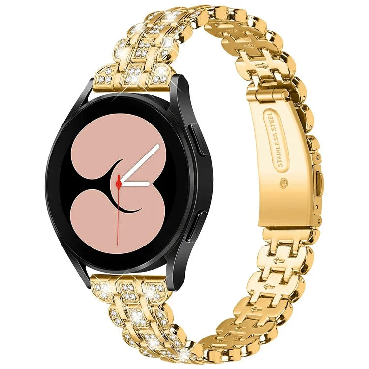 For Samsung Galaxy Watch7 44mm / 40mm Watch Band Rhinestone Decor Smart Watch Strap