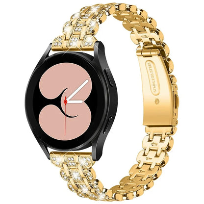For Samsung Galaxy Watch7 44mm / 40mm Watch Band Rhinestone Decor Smart Watch Strap