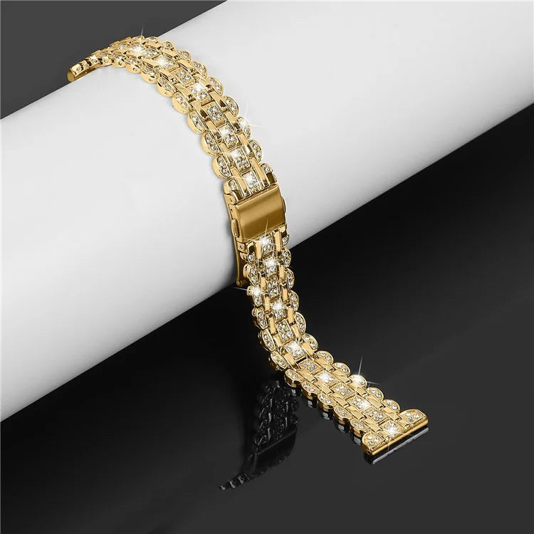 For Samsung Galaxy Watch7 44mm / 40mm Watch Band Rhinestone Decor Smart Watch Strap